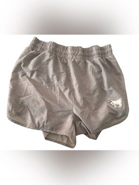 Women’s Gray Elastic-Waist Performance Shorts GOAT Medium